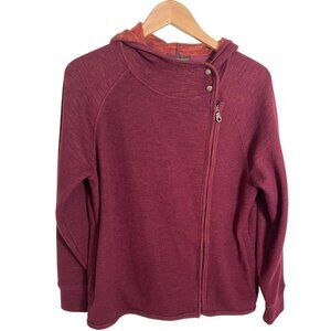 Royal Robbins size L asymmetrical wool blend sweatshirt hoodie